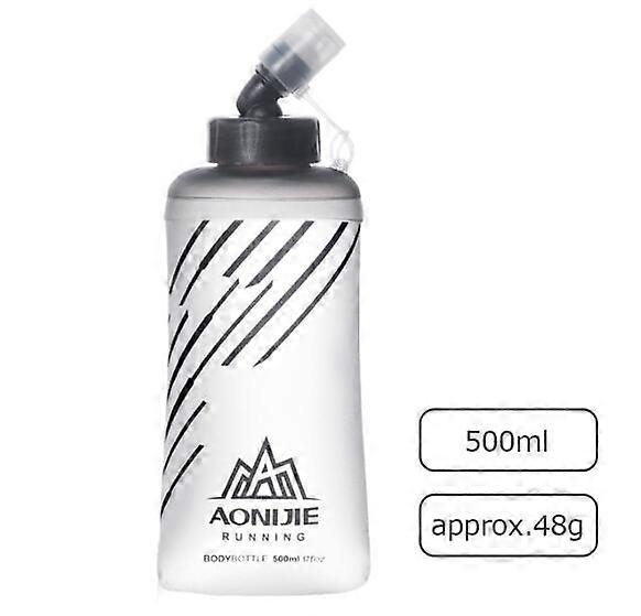Vikbar Silikon Mjuk Kolv Vattenflaskor Utomhus Sport Resor Löpning Vattenkokare Hydration Pack Väska Väst 250ML- 600ML