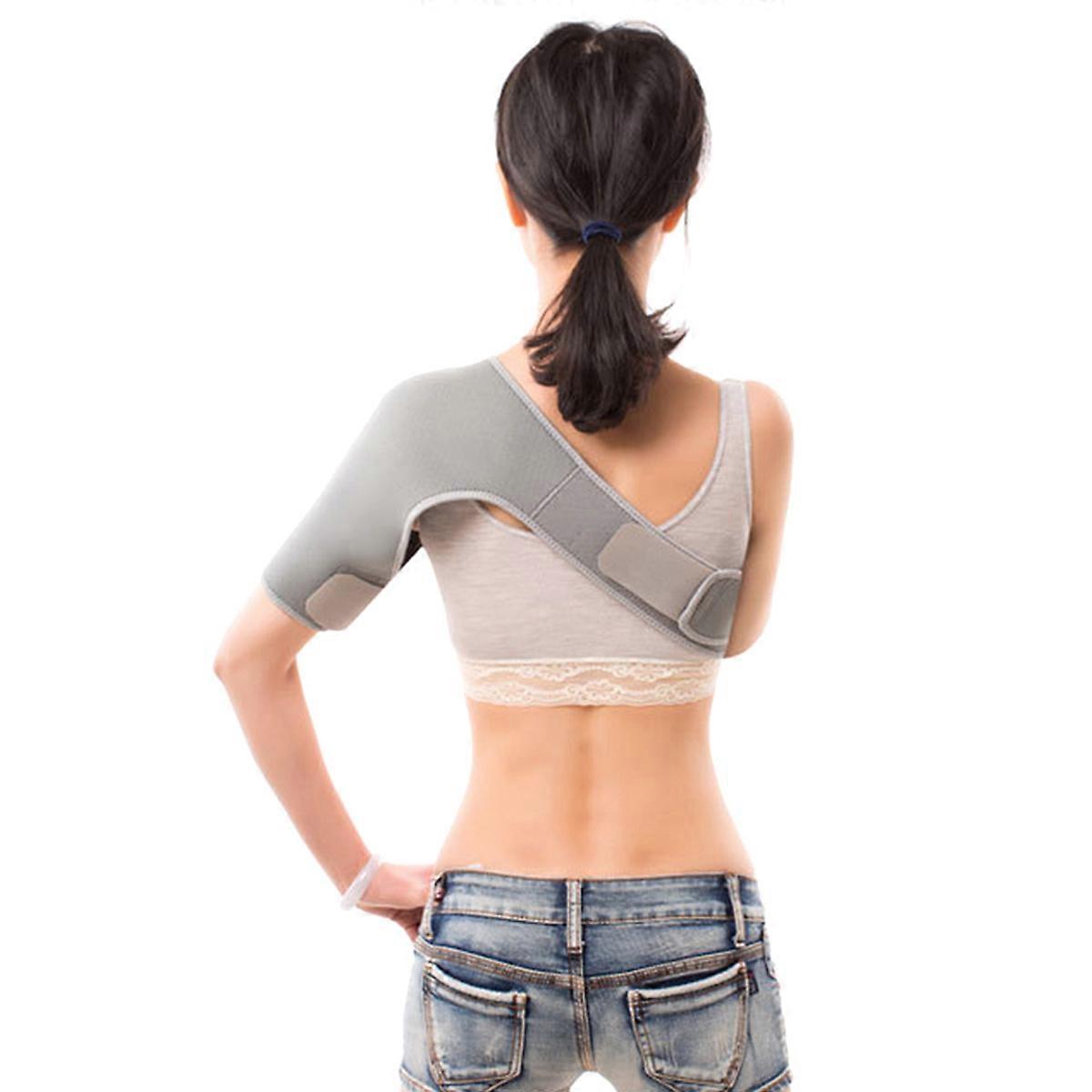 ショルダーサポート ショルダーブレース 怪我の回復のために調整可能 グレー