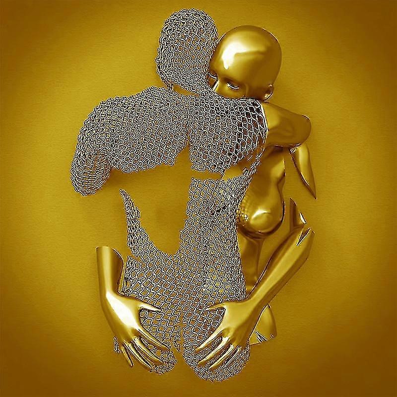 الحب القلب رمادي-3D الفن الجدار المعدني الرقم النحت زوجين معلقة اللوحة للمنزل