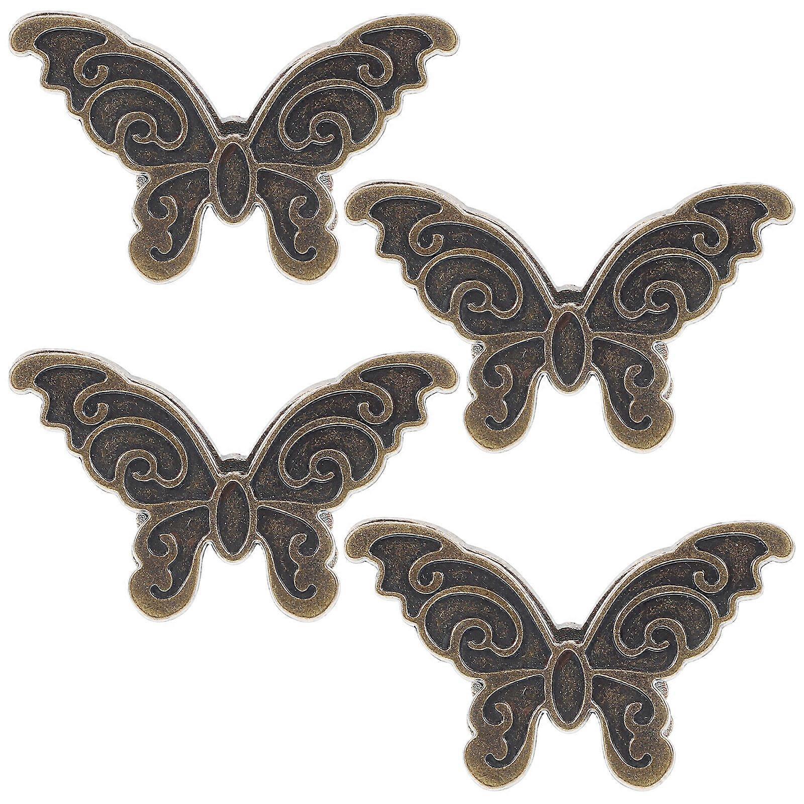 4pcs Document Binder Clips Binder Clips Office Butterfly Journal Clip for Office