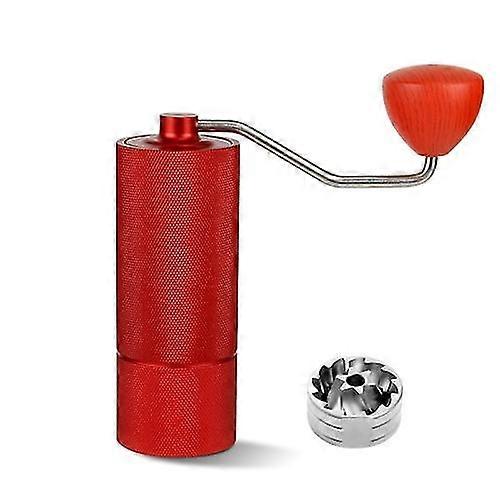 Stainless Steel Hand Crank Coffee Bean Grinder - Hexagonal Red