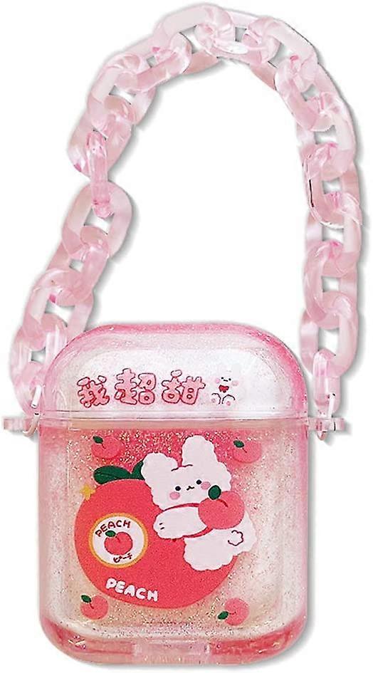 Cute AirPod Cases for Apple AirPods Pro Case Kawaii Clear Liquid Sequins AirPod Case Cover Hard Protective AirPod Pro Case Wireless Charging Box with