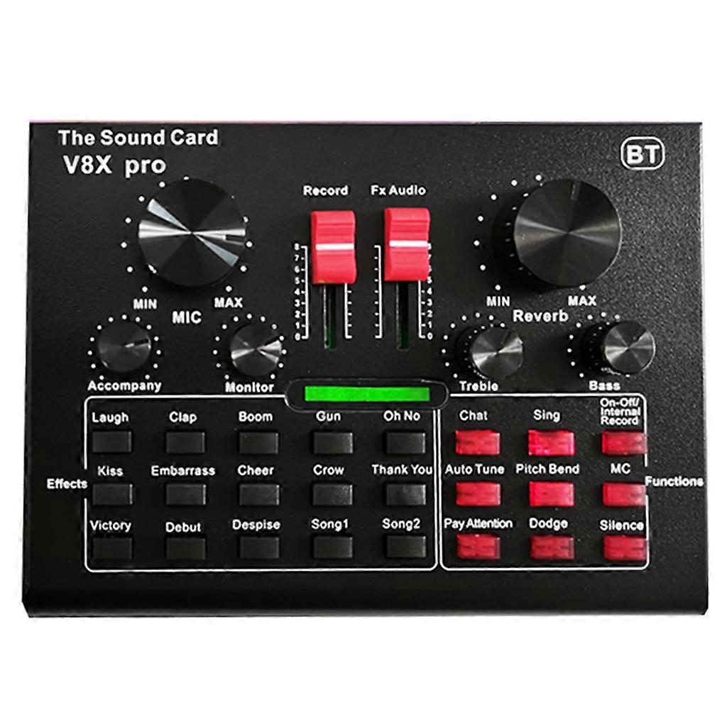 V8X Pro Webcast Live Broadcast Sound Card Adapter for Phone Computer