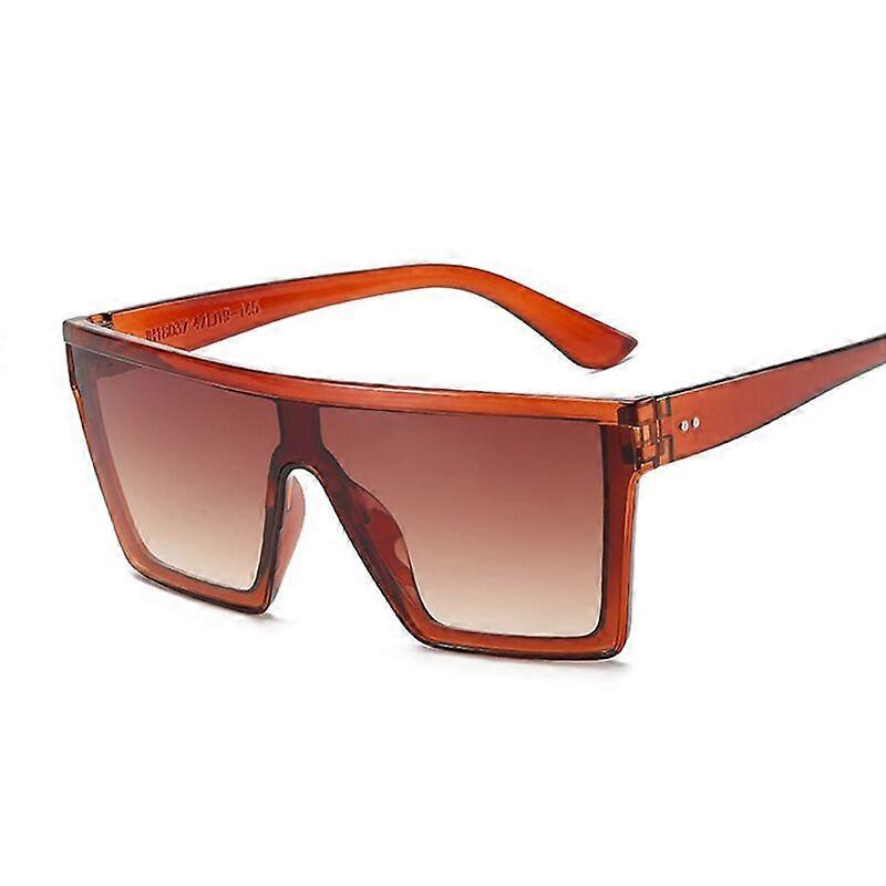 Oversized Óculos de Sol Mulher Big Frame Square Gradient Lens Óculos de Sol Feminino Masculino Vintage Marca Clear Mirror Shades Oculos