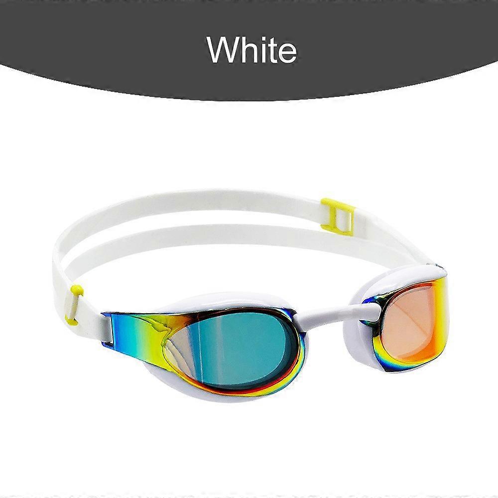Adult Swimming Goggles Color Plating Waterproof Anti-Fog Swim Glasses Adjustable Silicone Professional Swimming Diving Eyewear