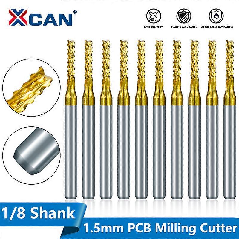 Carbide Corn Milling Cutter 10pcs 15mm Titanium Coated CNC Router Bits End Milling Bit for CNC Machine Milling Tool