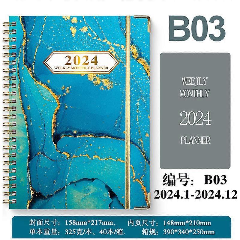 Monthly Planner Notebook Planner Notepad Portable Planner English Spiral Notepad Planning Notepad