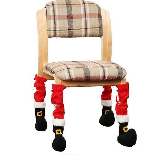 4PCS Christmas Chair And Table Leg Covers