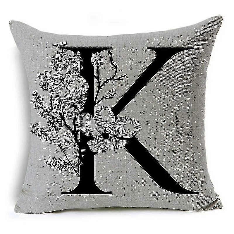 LINCMAN Letter Blacku0026white Cotton Linen Pillow Case Bohemia Sofa Cushion Cover
