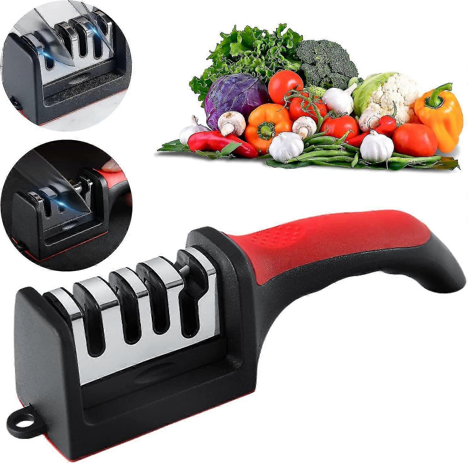 Professional Knife Sharpener 4 In 1 Manual Sharpener, Sharpener For Knives, Scissors, For Chef And H