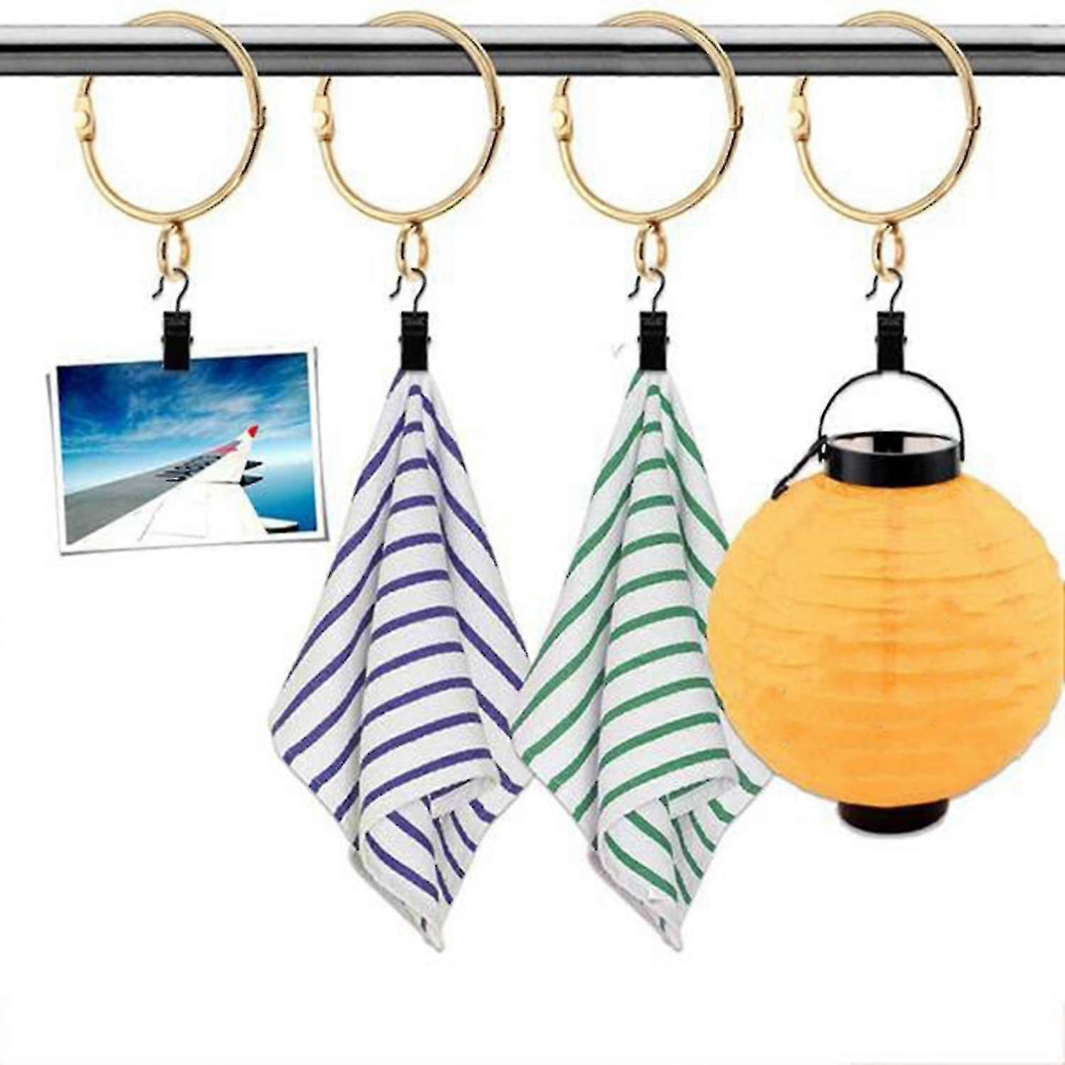 30 Pcs Openable Ain Rings With Eyelet Compatible With Hook Pins (1.5 Inch)