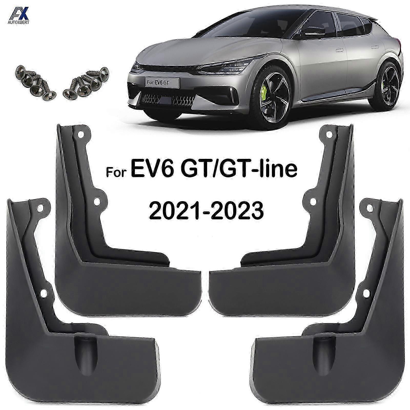 Set Car Mudflaps For Kia EV6 GT-Line GT Line CV EV 2021 2022 2023 Mud Flaps Splash Guard Mudguards Front Rear Molded S202412272959