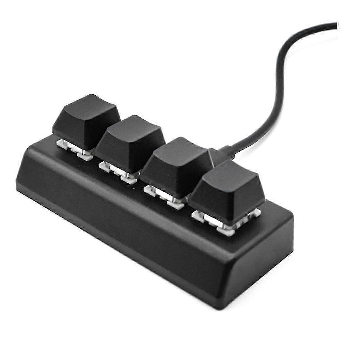 4key Mini Mechanical Keyboard One Click Full Selection Copy Paste Office Gaming Drawing Switch Keys