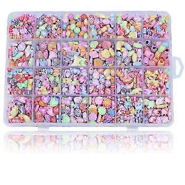 Multicolor Acrylic Beads DIY Pearl Box