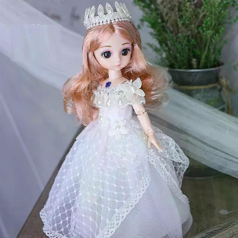 30cm dockor flera avtagbara leder 3d ögon docka med kläder hatt flickas gör-det-själv-leksak för barn flicka gåva jul