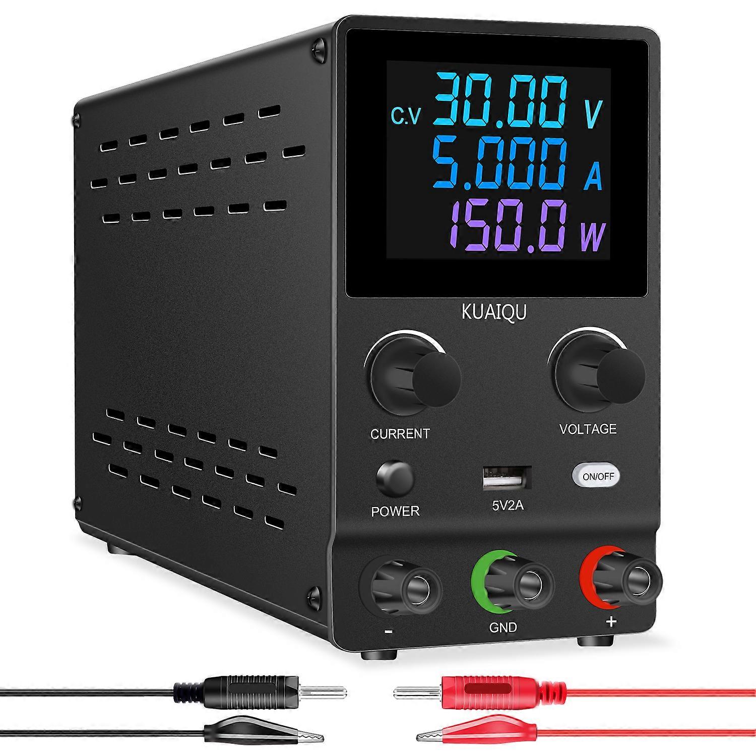 USB DC Laboratory Regulated Power Supply Adjustable 30V 5A Voltage Regulator