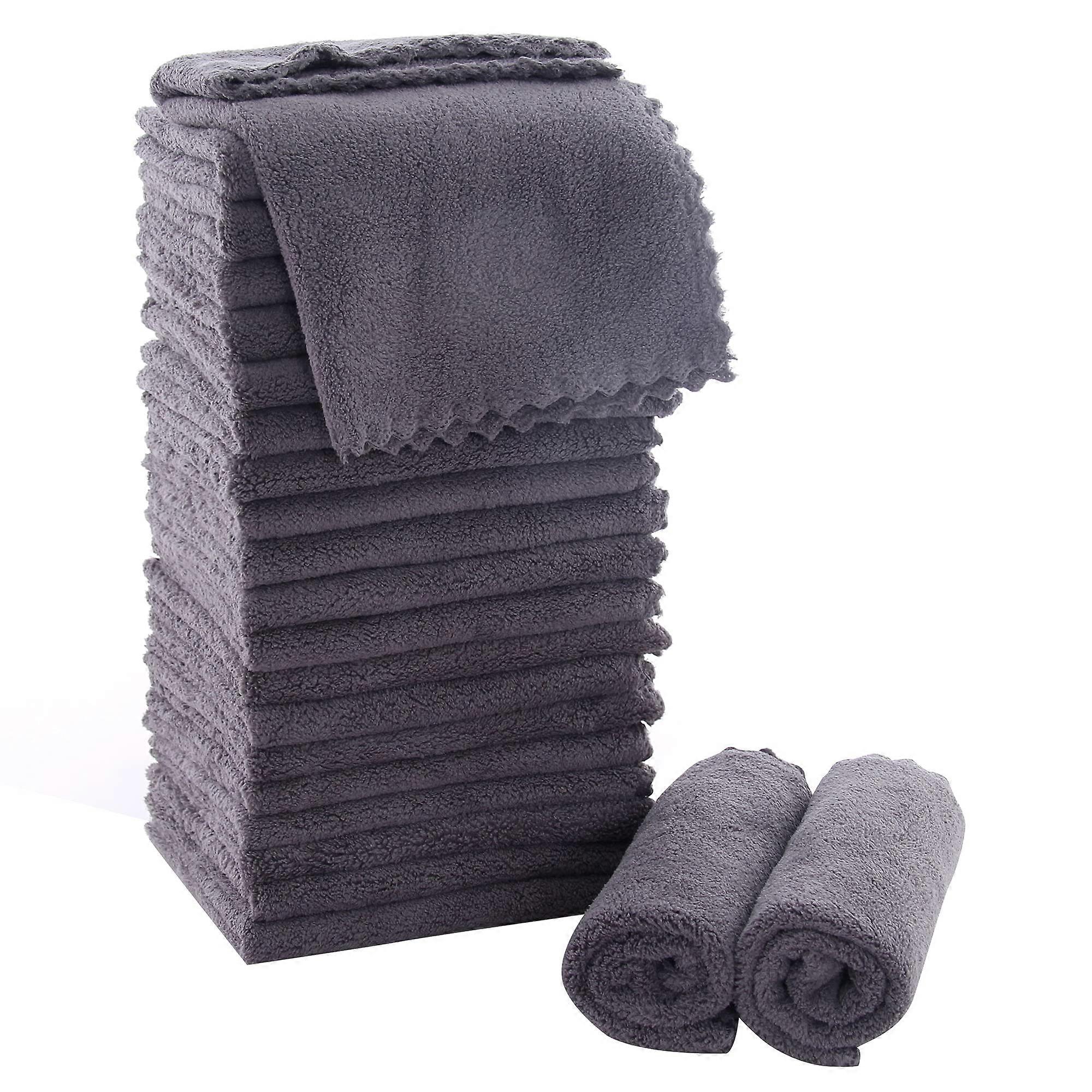 Ultra Soft Premium Washing Cloth Set - 12 x 12 Inch - High Absorbent and Fast Drying - Pack of 24 Cloths