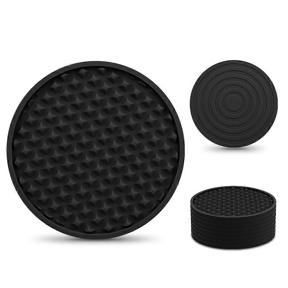 8-Pack Silicone Drink Coasters Non-Slip Heat-Resistant Table Protectors for Home Kitchen Dining Use