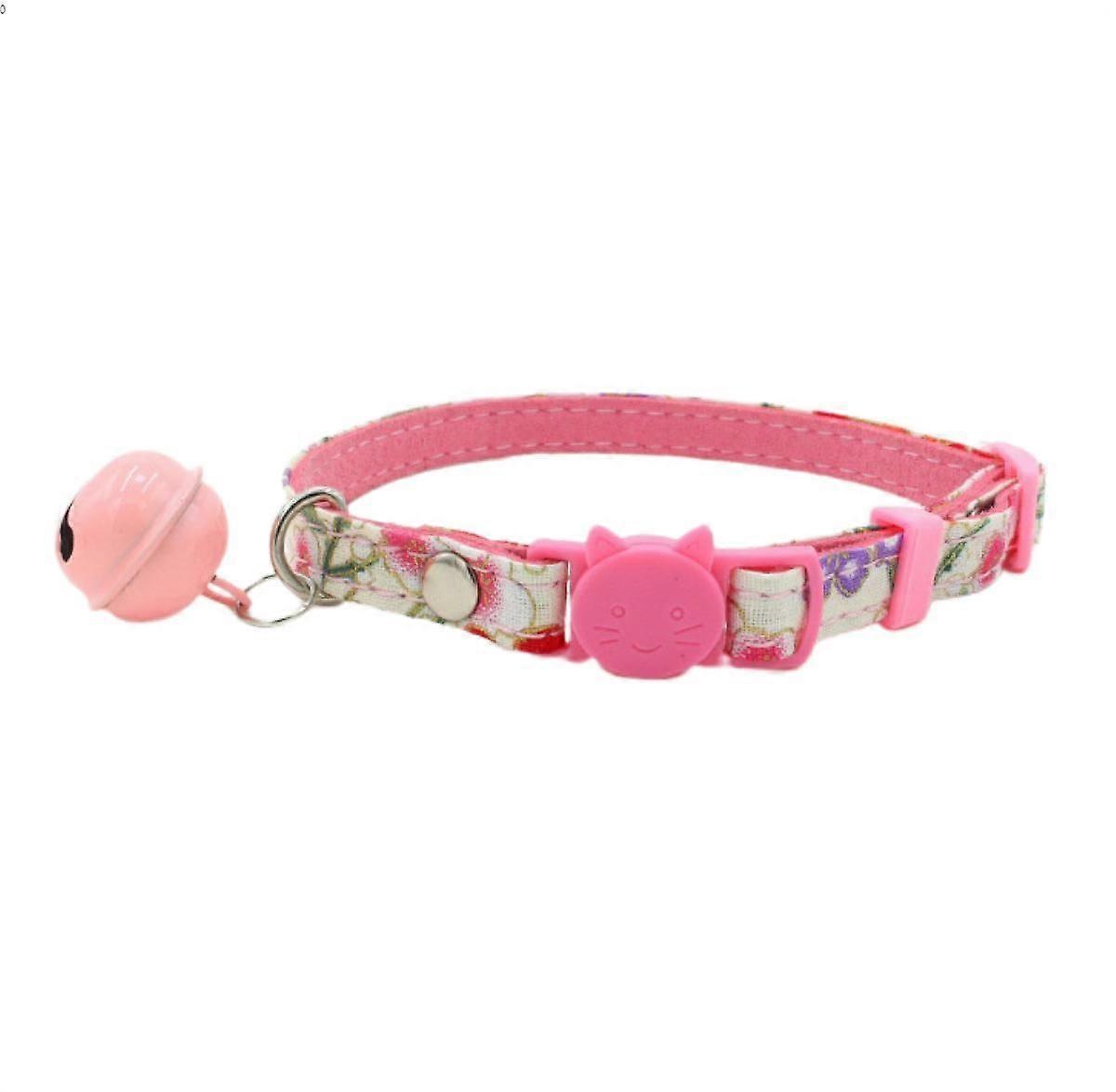 Cat Collar with BellAdjustable Cute Kitty Collars, Pet Collar, Breakaway Cat Collar Solid & Safe Collars for Cats  XS
