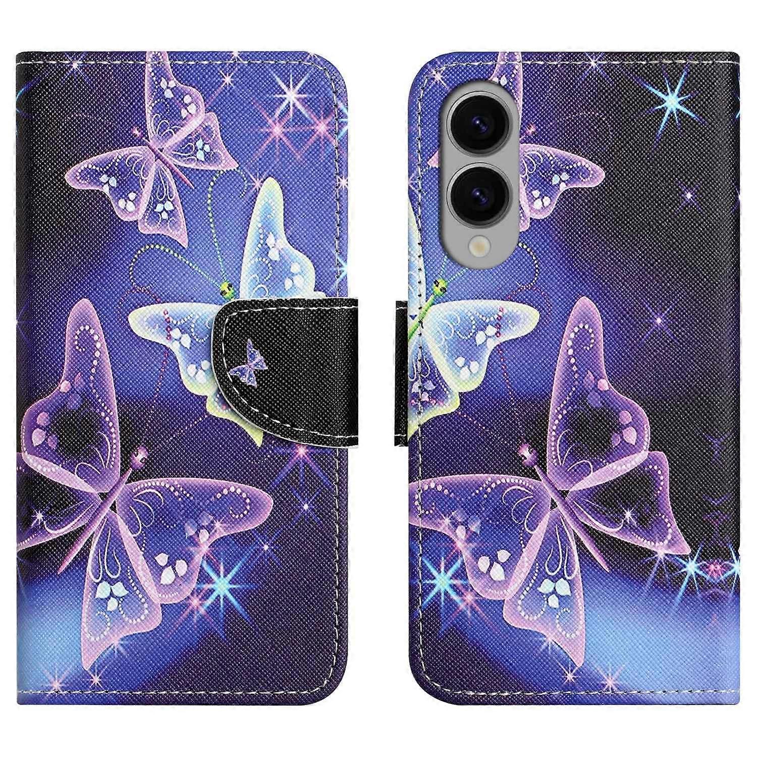 For Samsung Galaxy S25 Edge Case Pattern Printing Cross Texture Leather Phone Cover