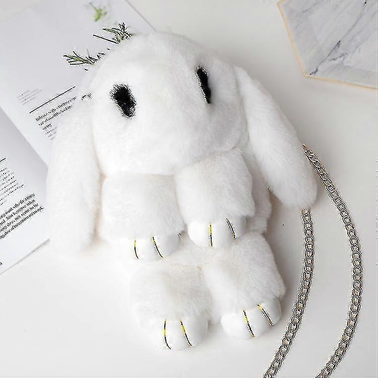Mode Peluche Lapin Sac à Dos Simple Double Épaule Oblique Span Sac Cadeau de Noël