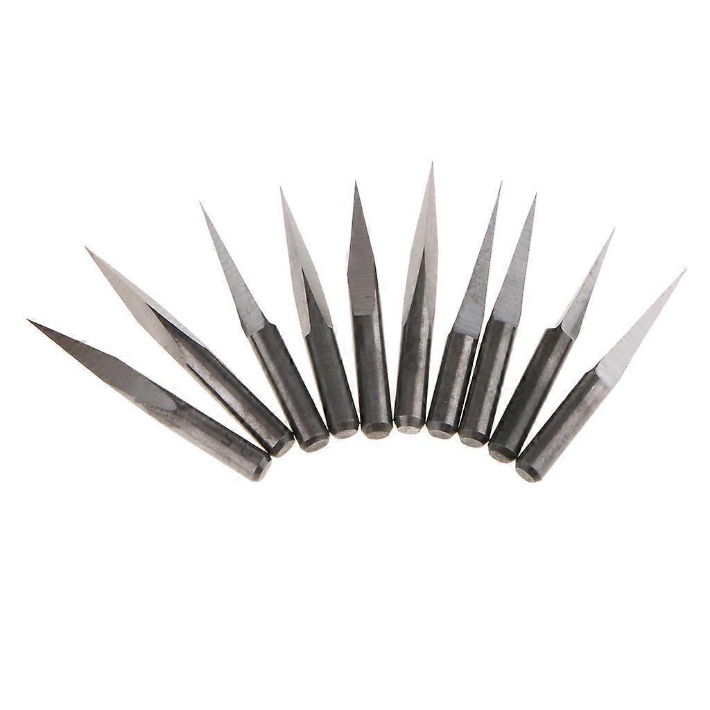 10Pcs 3.175mm Shank 10 Degree 0.1mm Tip Tungsten Steel CNC Engraving Bits