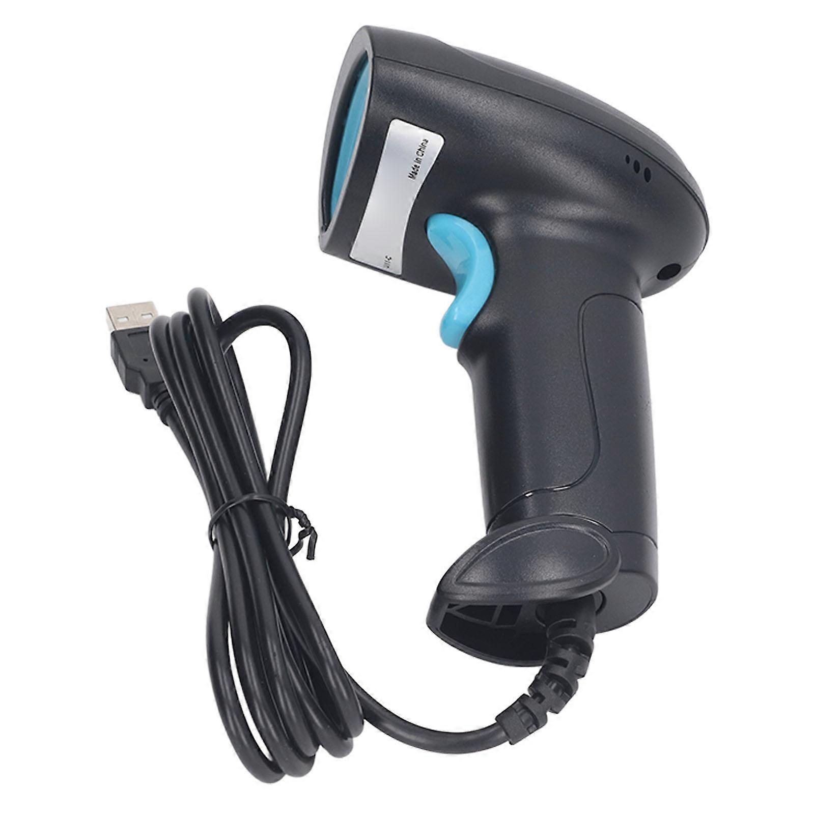 1D Barcode Scanner High Accuracy Fast Decoding Ergonomic USB Wired 1D Barcode Reader for Supermarket Warehouse 