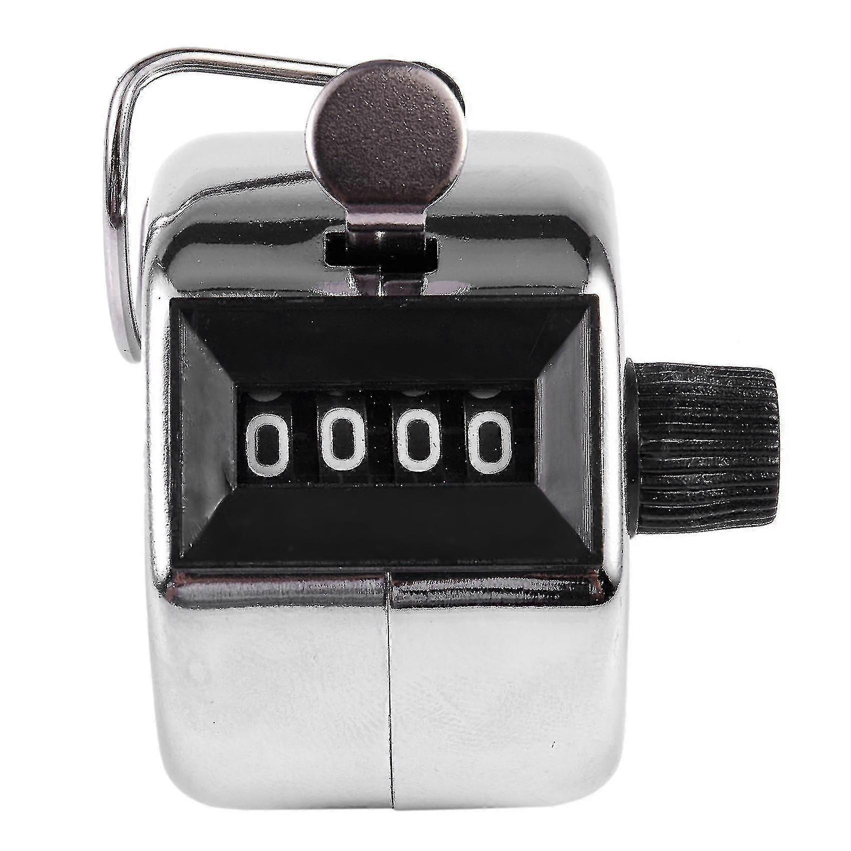 4 Digit Number Clicker Golf Hand Tally Click Counter Silver