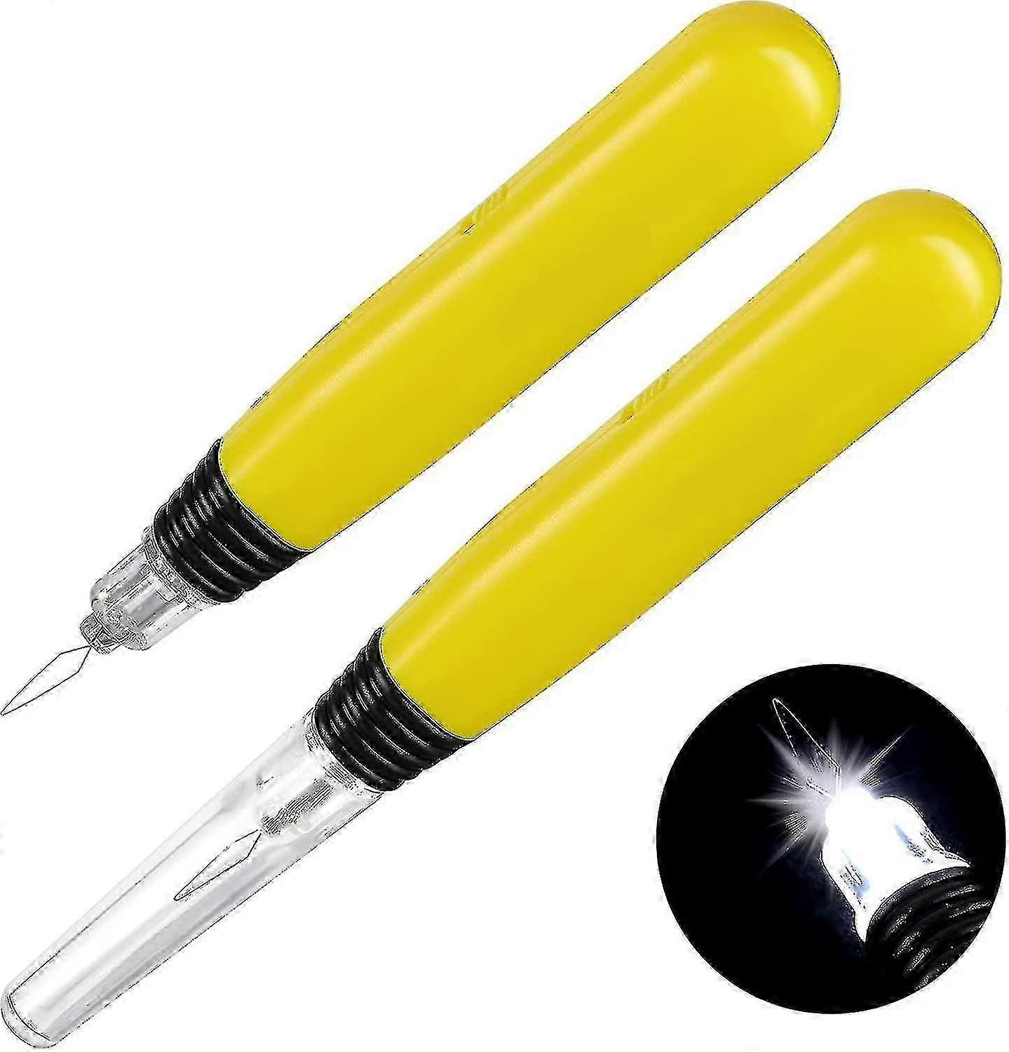 Led Needle Threader Sewing Tools Lighted Plastic Wire Loop Diy Needle Threader Hand Machine Sewing Tool