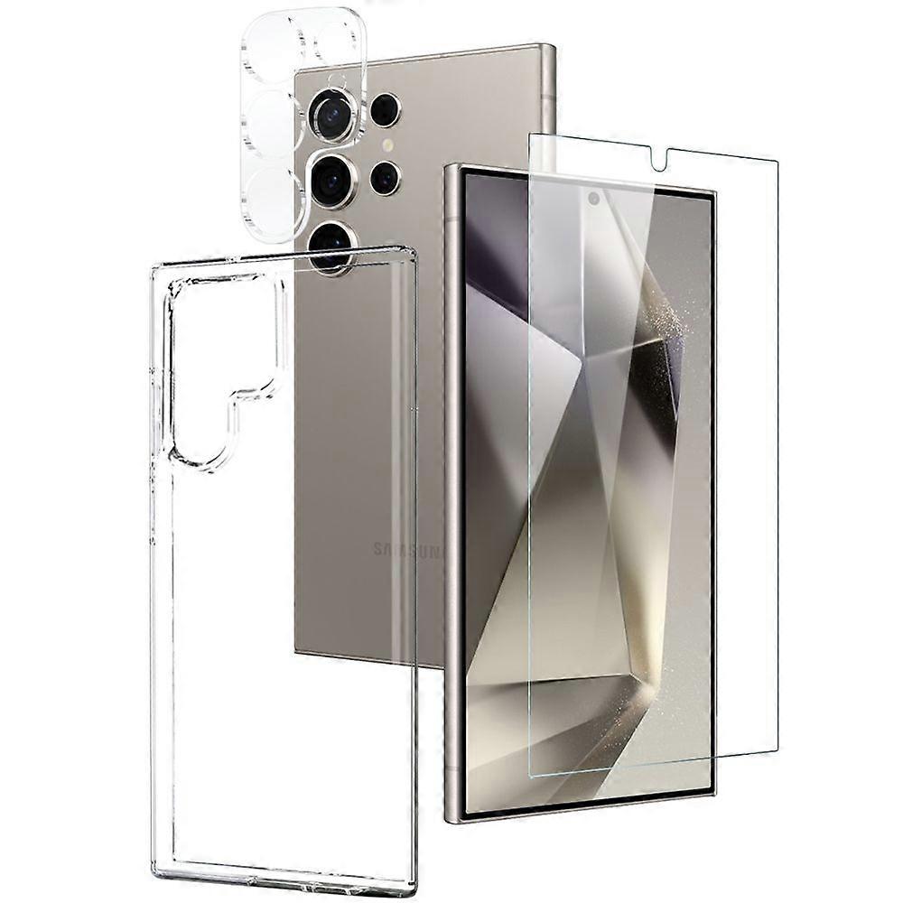 TPU Case Screen Lens Film For Samsung Galaxy S24 Ultra 5G