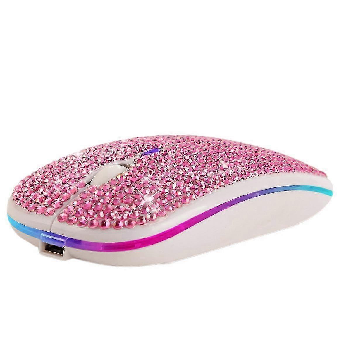 Souris sans fil Creative Diamond Crystal, souris sans fil rechargeable pour MacBook Pro/MacBook Air, souris sans fil Bluetooth 1600dpi pour ordinateur portable/PC/Mac/i