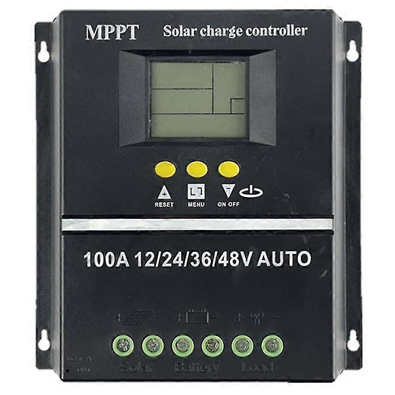 Pwm 100a 12v 24v 36v 48v Auto Solar Panel Charge Controller Solar Pv Battery Charger With Lcd Mppt