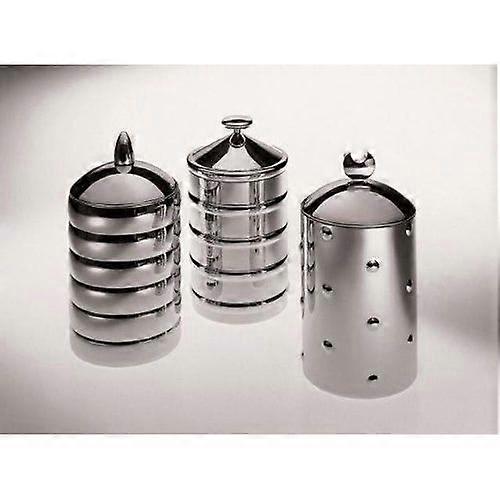 Alessi A di Kalist 1 Edelstahlbox 18/10 mit Aluminiumknopf - CB01