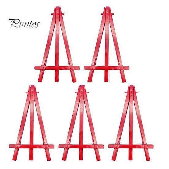 5Pcs Triangle Easel Mini Stand Kids Art Display Small Drawing Easel with Bright Colors 15.5cm Plastic Sketching Easel