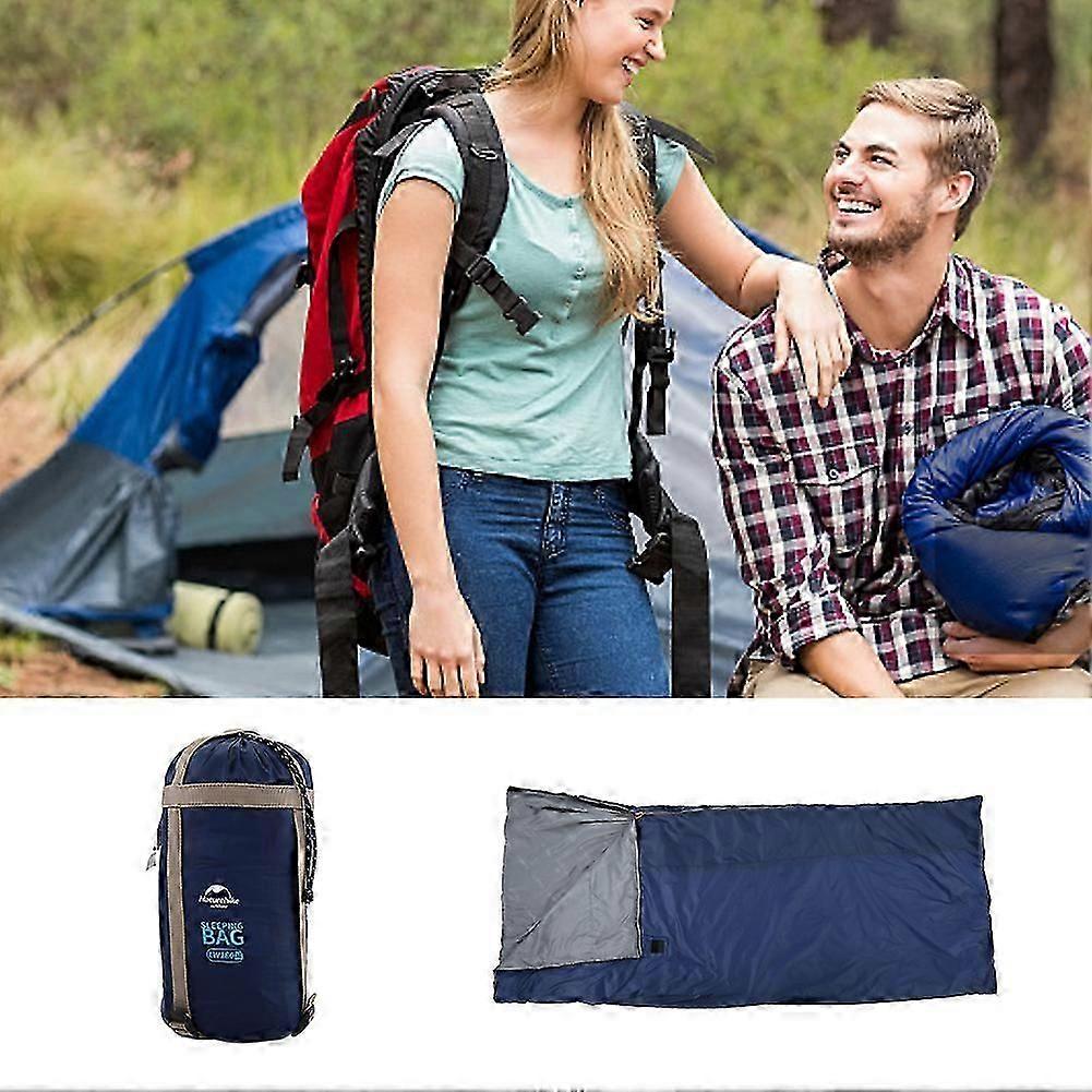 Exquisite Wide Lightweight Outdoo rEnvelope Sleeping Bag with Bag (Dark Blue)