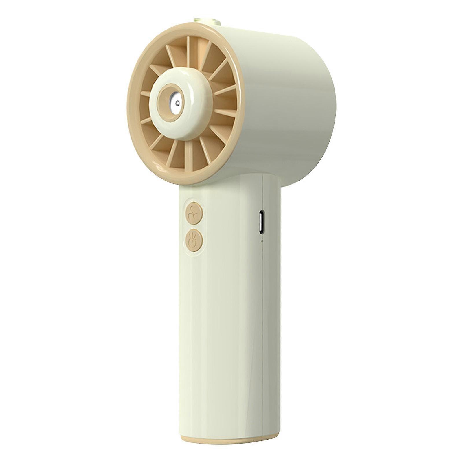 Portable Vaneless Turbine Small Fan Portable Portable Quiet Noise Reduction Three Gear Adjustment USB Charging Spray Fan Comfortable