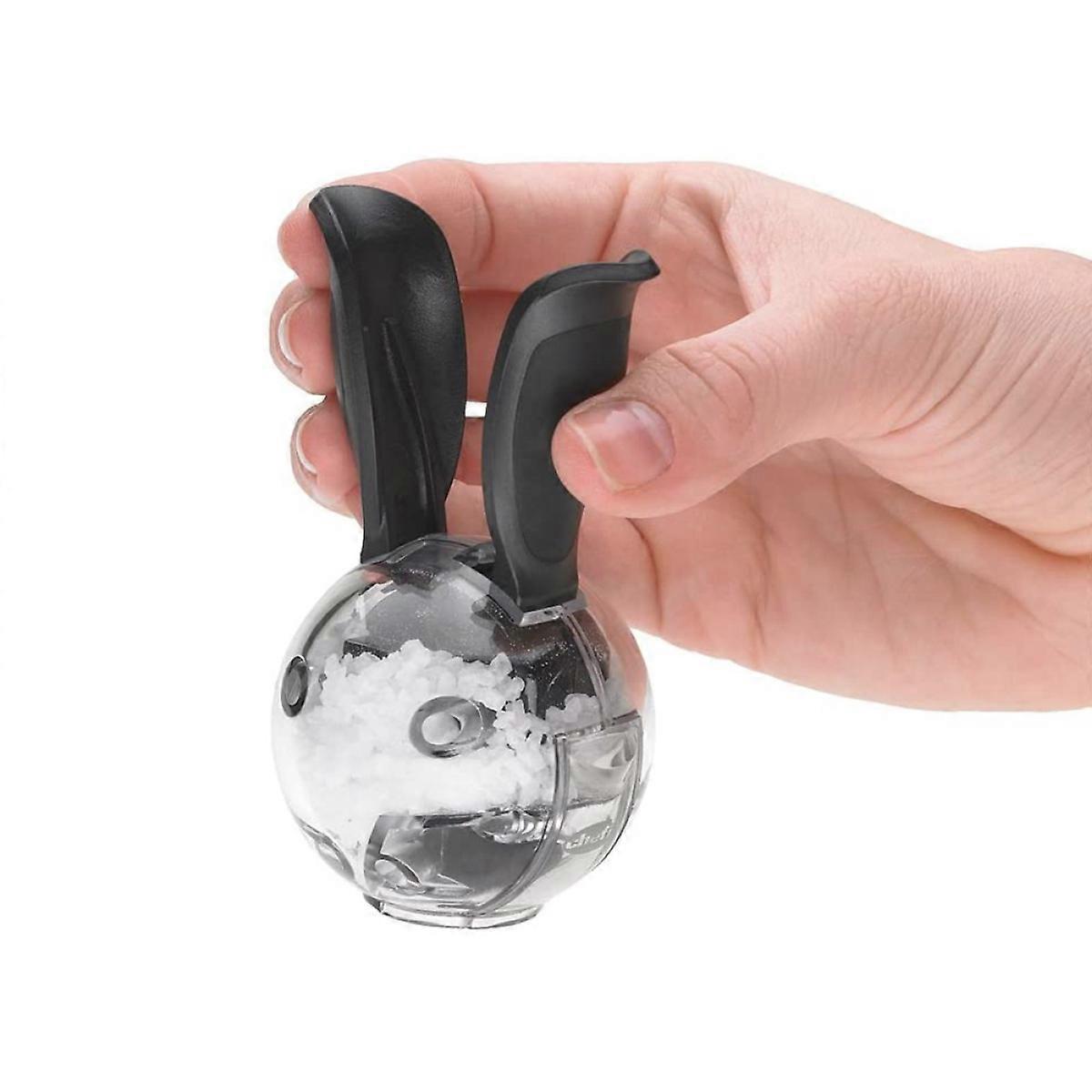 Compact Spice Mill, Innovative Design, Visible Plastic Bottle Body, Magnetic Attachment, Portable, Perfect Grind, Ergonomic Handles, One Hand
