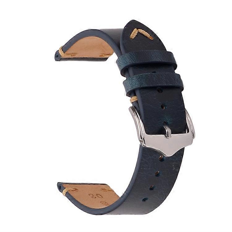 Blue vintage leather watch strap