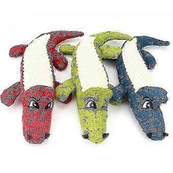 Dog Plush Toy Simulation Crocodile Vocal Dog Toy Bite Resistant Pet Supplies (vermelho)