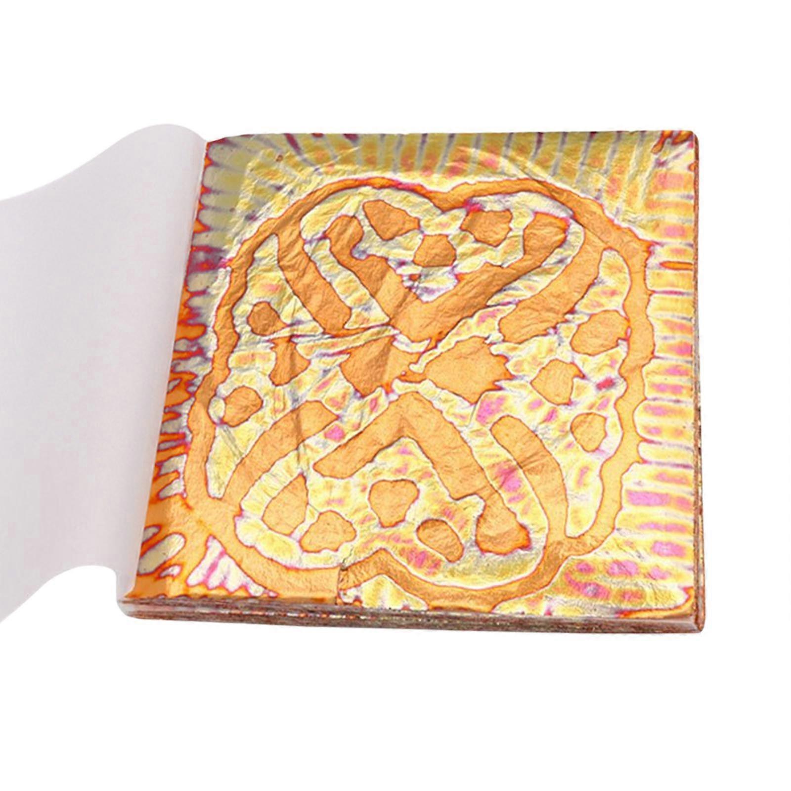 Gold Foil Papers Multipurpose with Patterns 50 Sheets Practical Decor Colored