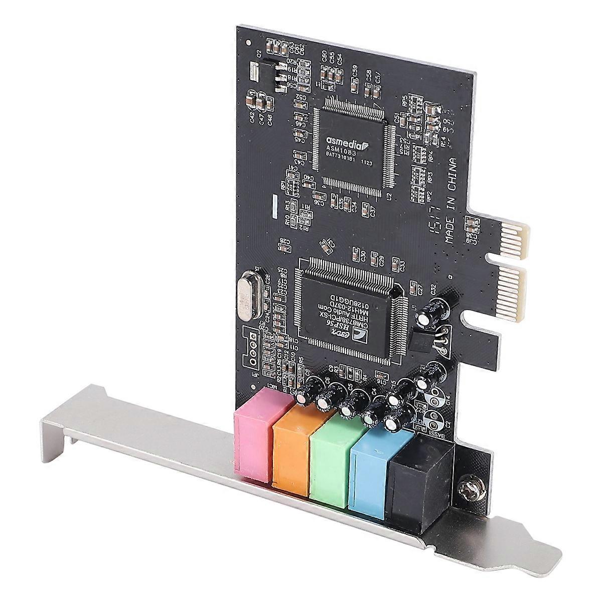 PCIe Sound Card 5.1, PCI Express Surround Card 3D Stereo Audio with High Sound Performance PC Sound