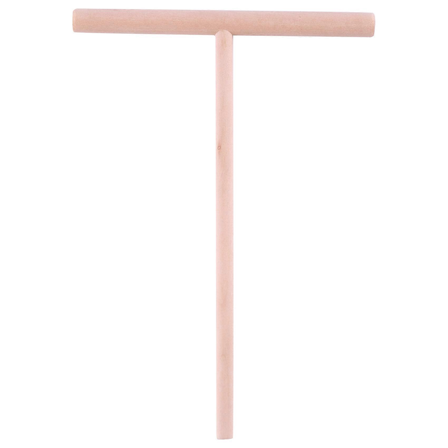 T Shape Crepe Maker Pancake Batter Wooden Spreader Stick DIY Use 1pc