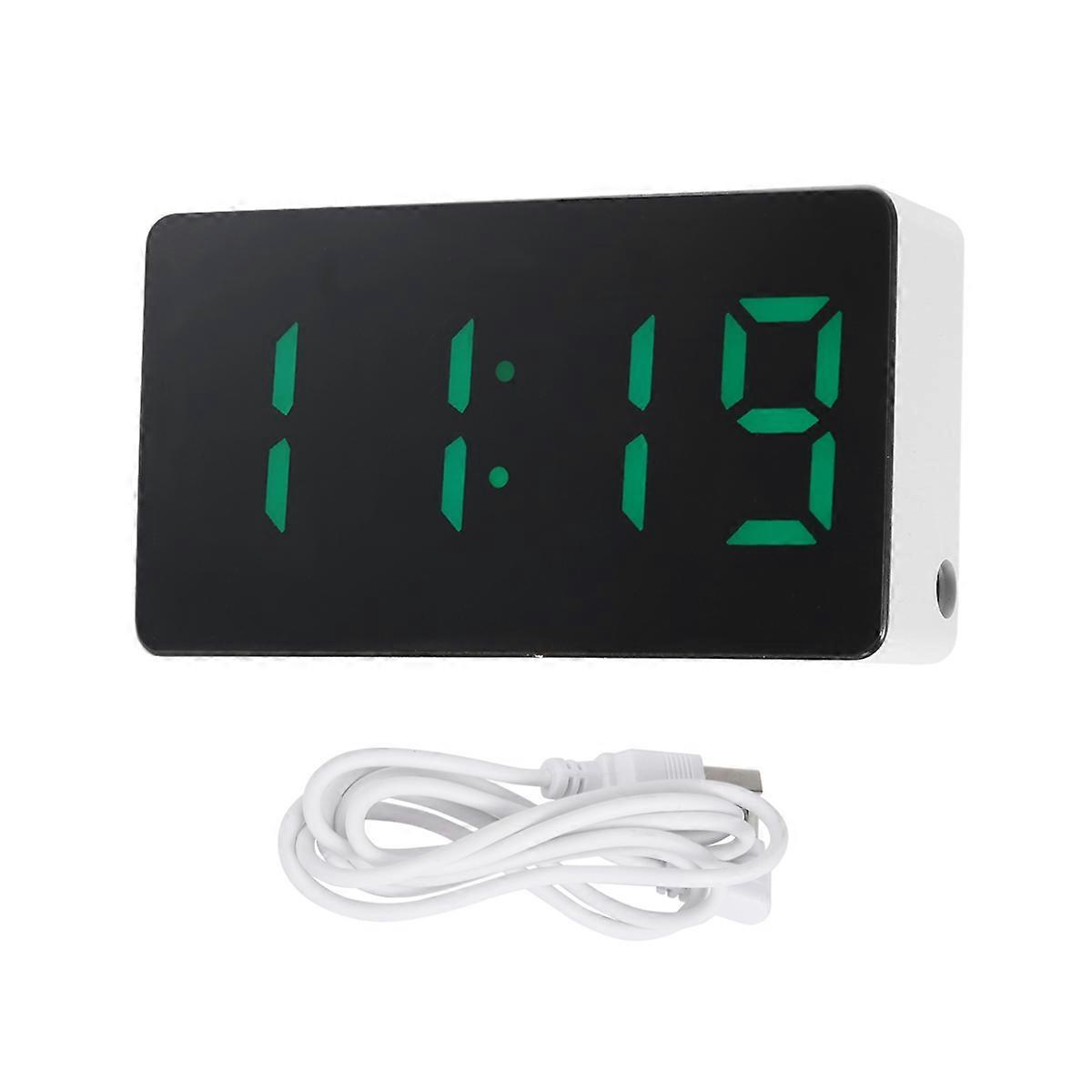 Mini Desk Alarm Clock Digital Travel Clocks for Home Decor,Green