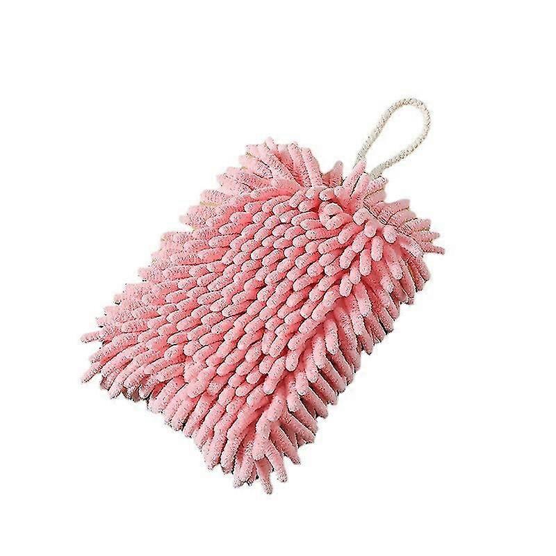 2 Pcs Hand Towels For Kitchen With Hanging Loop (pink,7.5x5in)