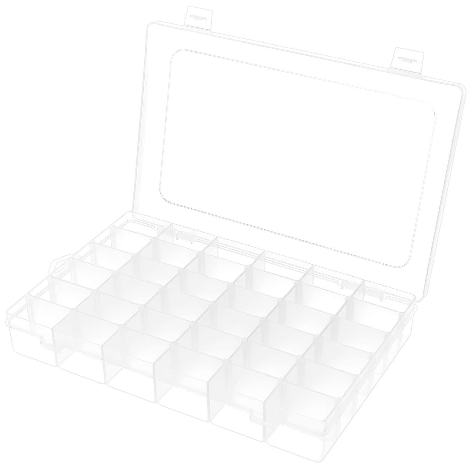 36 Grids Clear Plastic Storage Box For Organizing Crafts, Beads, Jewelry, and Small Items, Portable, Durable, Compact Design