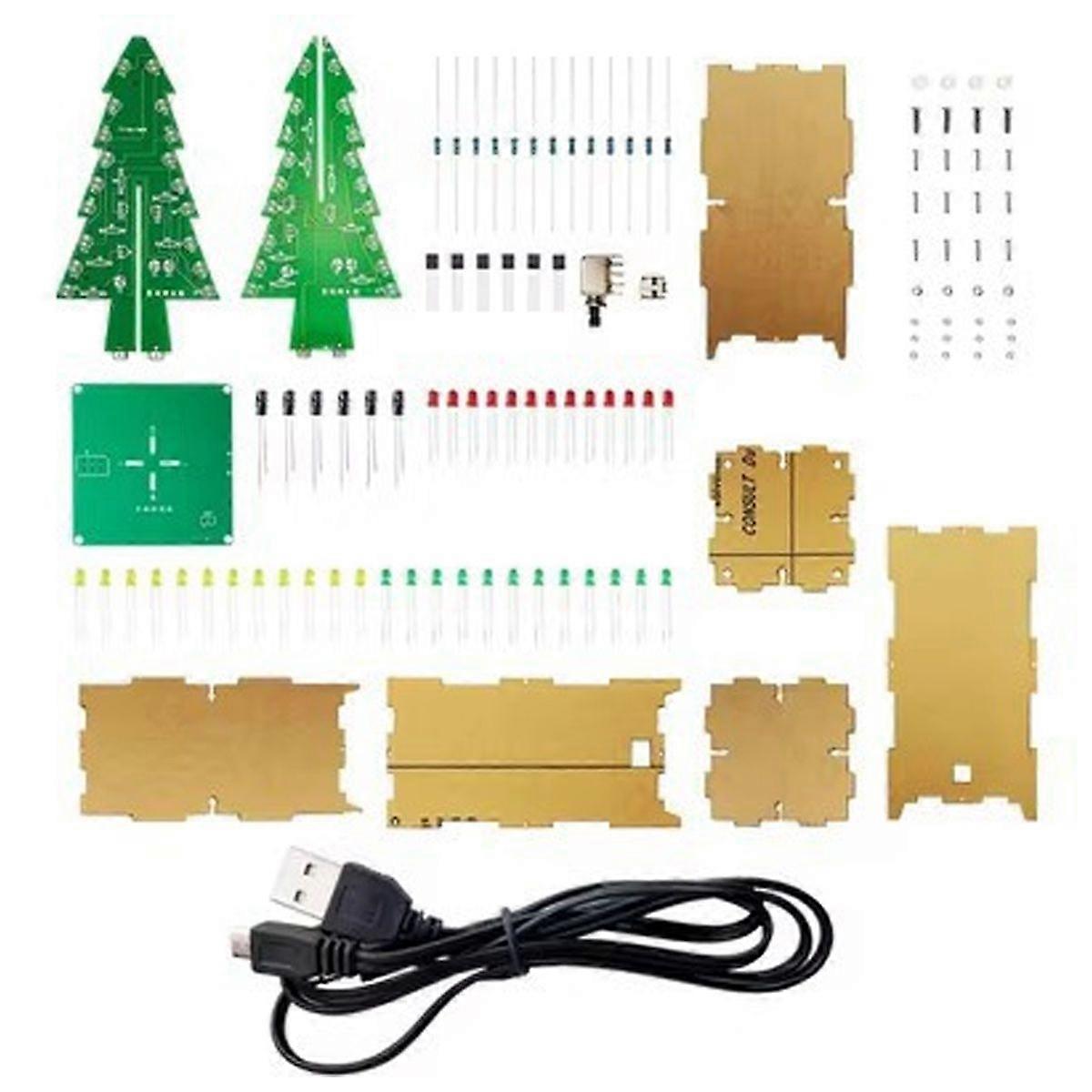 DIY Christmas Tree Light Colorful Module LED Lamp Electronic Circuit Board Kit Anti-Aging & Durable Lighting Kit