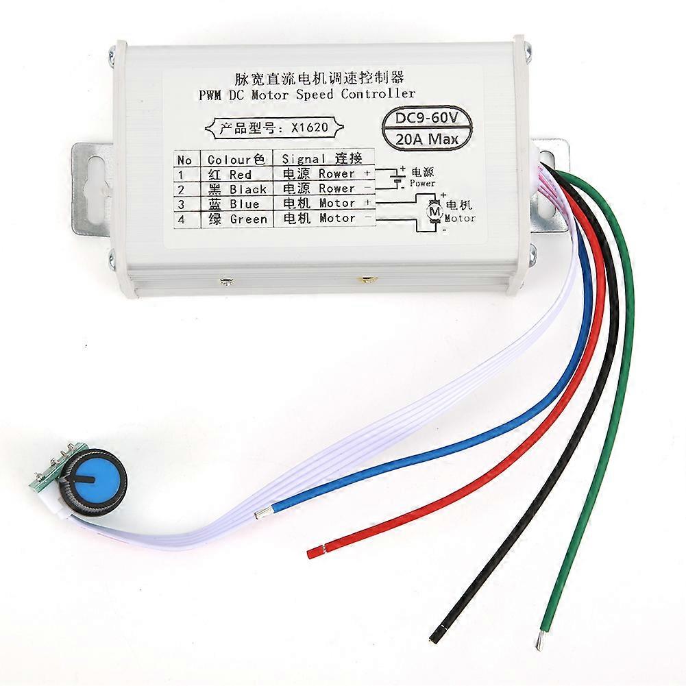 Rankomu Motor Brush DC Motor Controller, Adjustable PWM Speed Control, 10A/20A/30A, DC9-60V