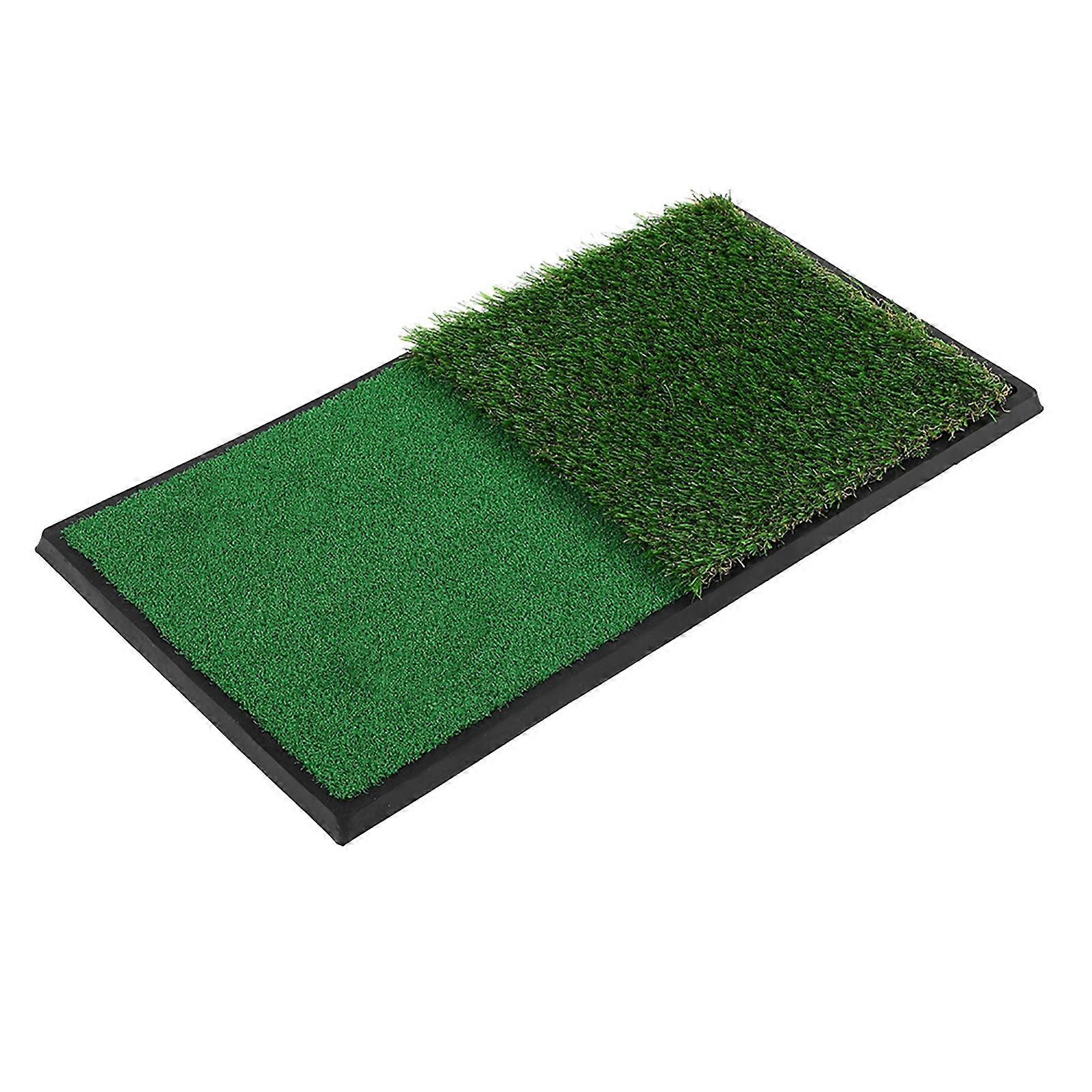 Double Swing Golf Training Mat Rubber Sole Golf Hitting Mat Artificial Grass