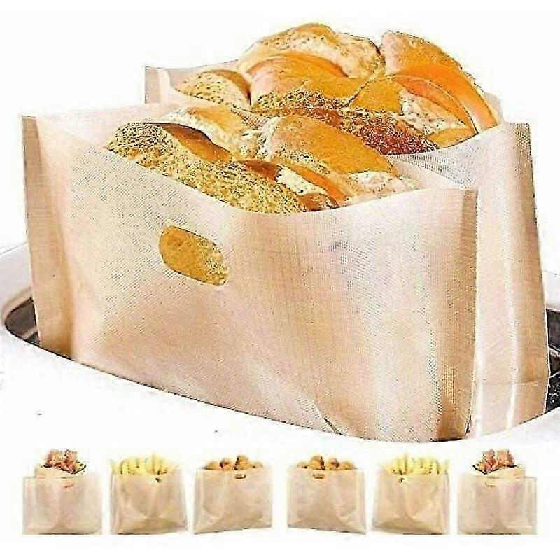 Non-stick, easy-to-clean, reusable, heat-resistant toaster bag for pastries, pizza slices, grilled cheese sandwiches, chicken nuggets and toast