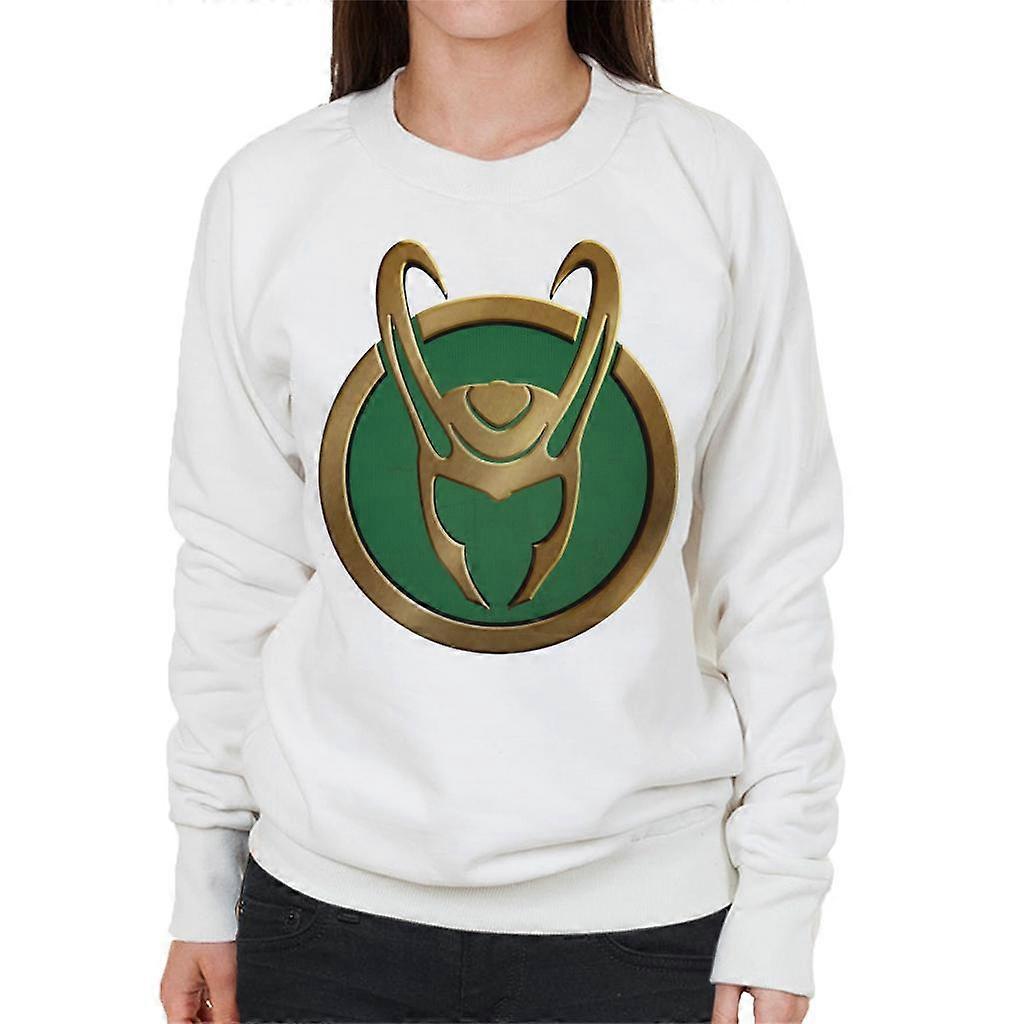 Marvel Loki Gold Horns Helmet Logo Women's Sweatshirt